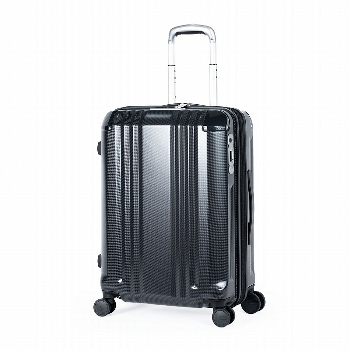 ハードキャリーケース デカかるEdge 拡張タイプ 4～6泊 52L＋8L ALI-089-22W-WBK ウェーブブラック