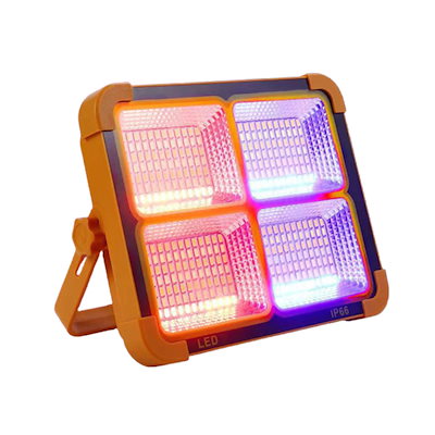 LED 投光器 作業灯 100w 8600LM ソーラー充電式 led投光器...のサムネイル