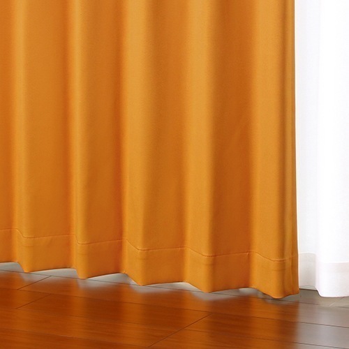 遮光カーテン オーダーカーテン／幅301-400cmX丈251-270cm 1枚入／遮光率99.99％ 選べる48色 無地の防炎 1級遮光 カーテン「HAUSKA」