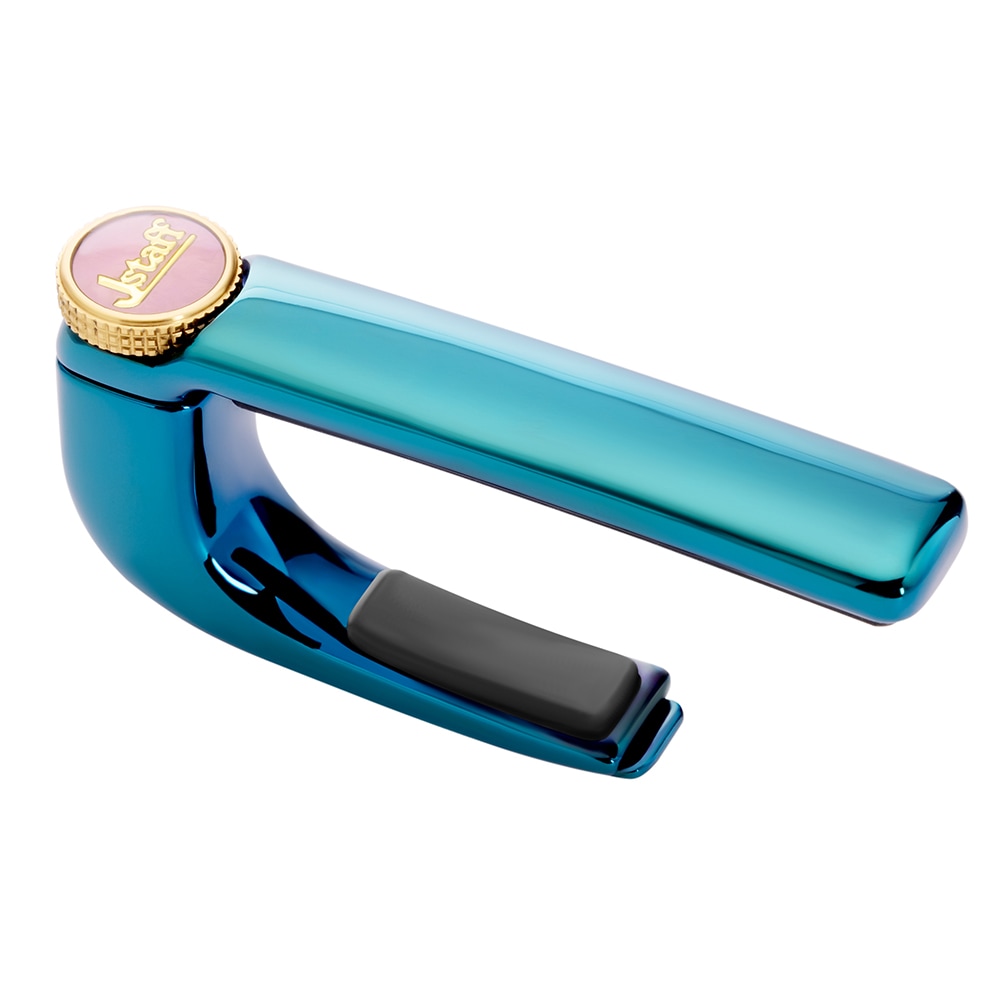 Jstaffシリーズ ギターカポタスト ワンタッチ式 軽量型メタルカポタスト J2 真鍮製 ベーシックモデル グリーン