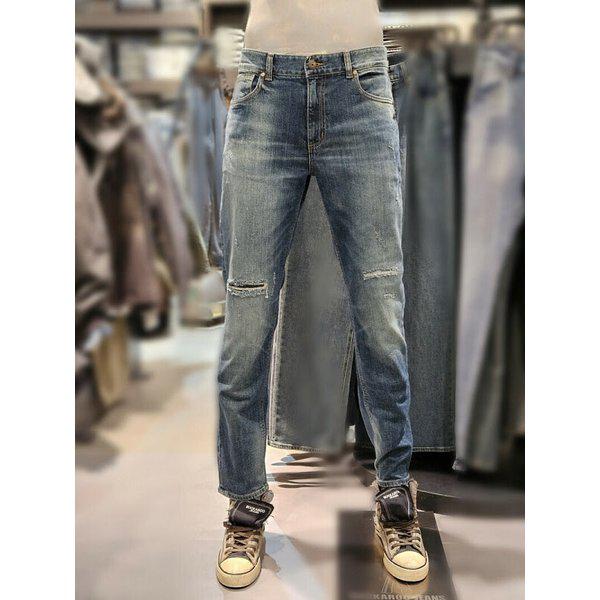 [] スリムストレート Mトーン ダメージデニムパンツ (B255DP147P) (P003709684)