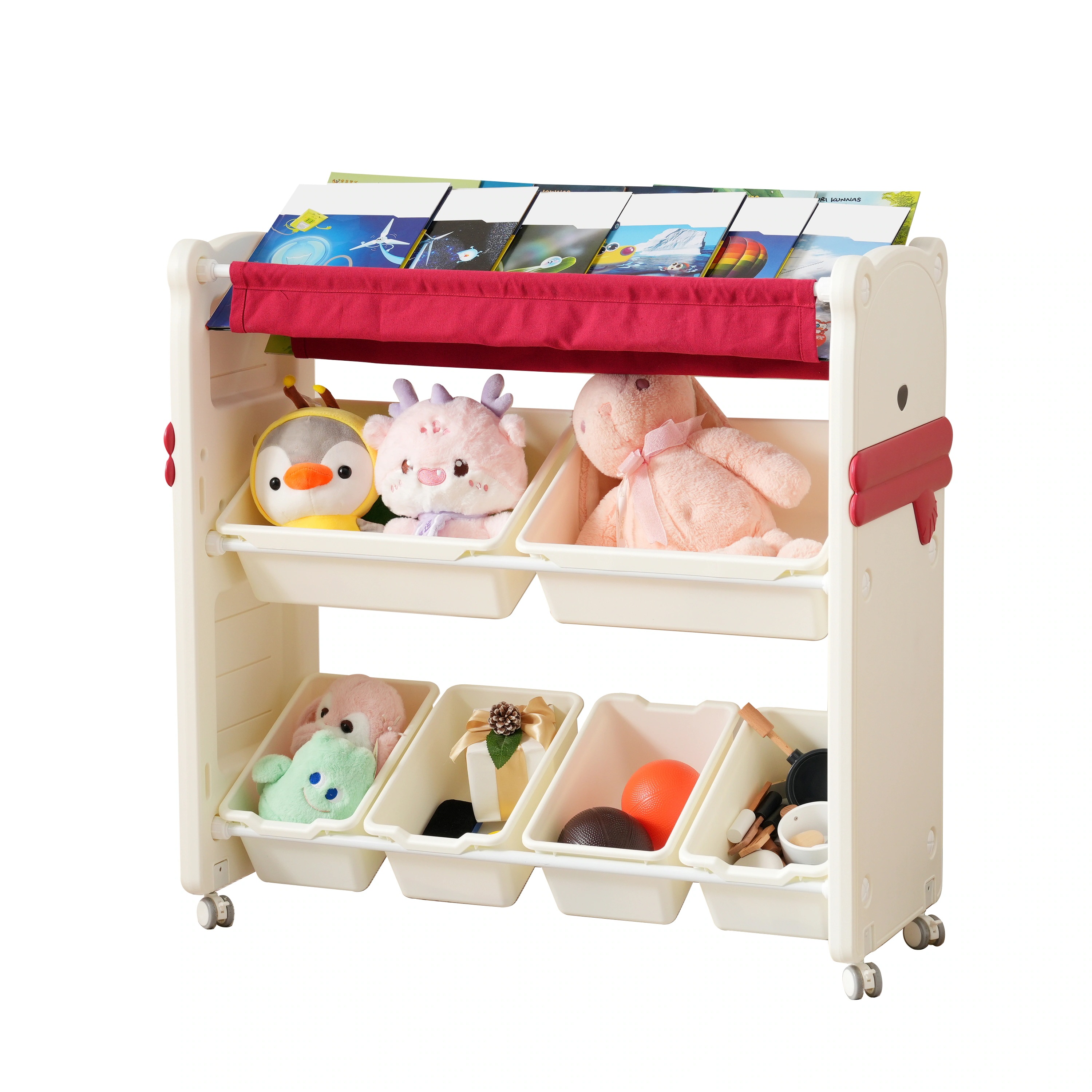 絵本ラック 絵本棚 大容量 本棚 収納ラック 多機能 おもちゃ収納 収納ボックス 子供部屋 収納ケース 子ども用 家具 キッズ 日本国内出荷 3日で配達DJYC202