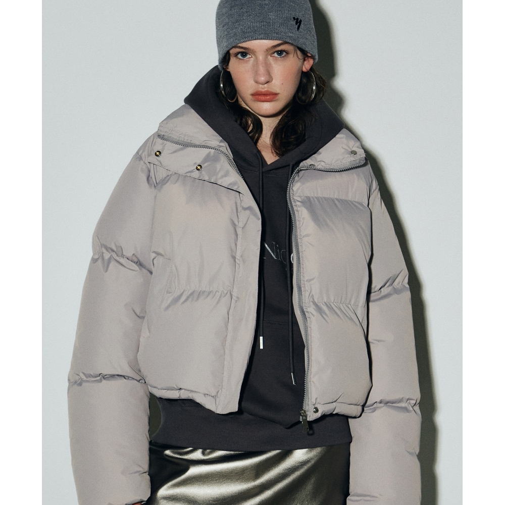 ニック & ニコールニコールボリュームパファーショートパディング_グレー