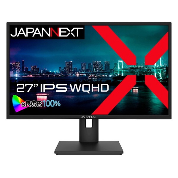 JAPANNEXT 液晶ディスプレイ 27型/2560×1440/DP×1HDMI×1/ブラック/スピーカー有/1年保証