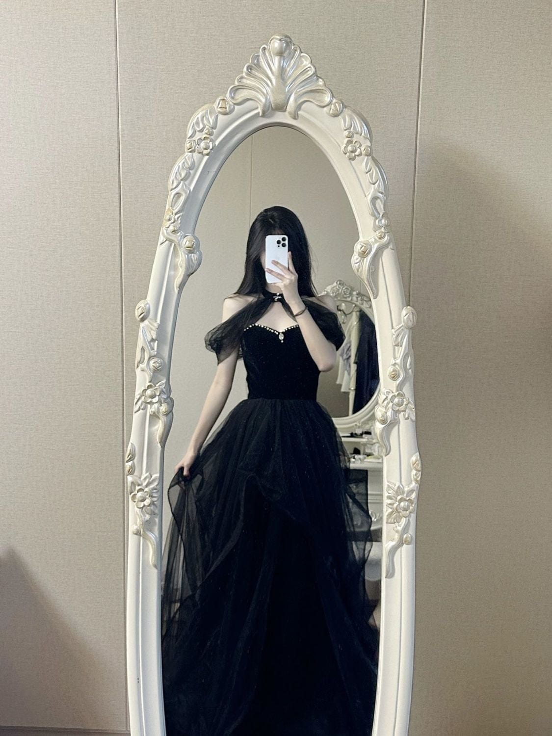 黒の気質イブニングドレス宴会誕生日撮影パーティー主催パフォーマンス衣装