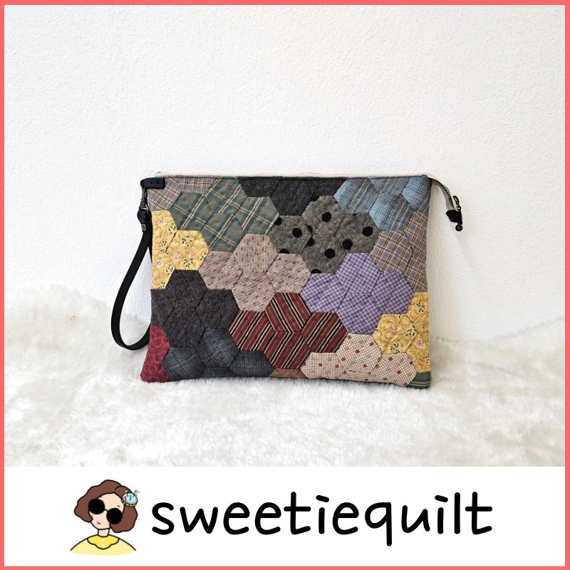 【sweetiequilt】 かばん作り バック作り DIYキットパッケージ　ヘキサゴンクラッチバッグ　韓国大人気　恋人プレゼント