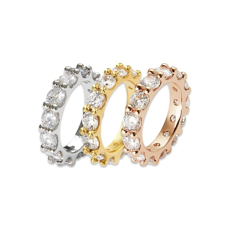 [theboyz ジュヨン 着用] MACIER 4mm ブロング セッティング テニス 指輪