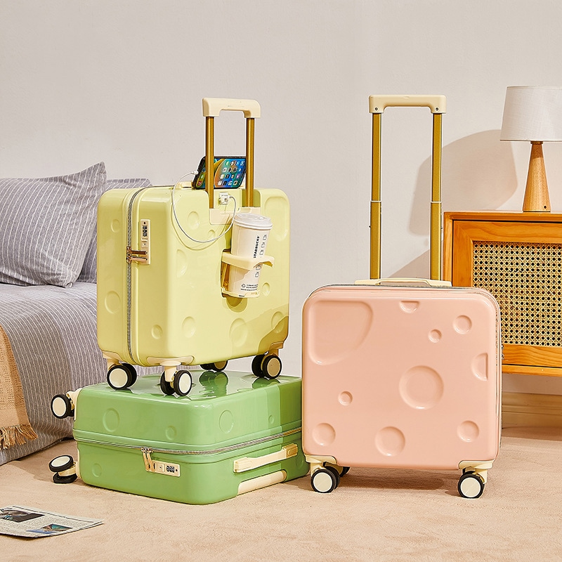 女性用18インチスーツケース小型軽量チーズ小型キャビンスーツケース20は飛行機に持ち込むことができ子供用トロリー旅行パスワードボックス 9,573円