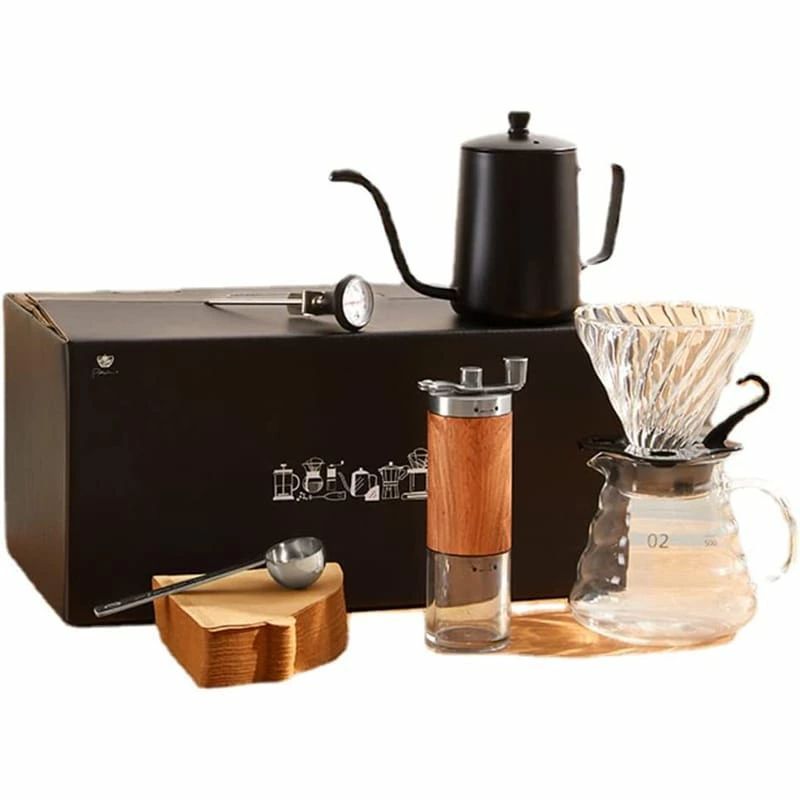 アウトドア ドリッパーセット 超便利 コーヒー用品 キャリーイングキット キャンプ用 器具 ギフト 家庭用 7点セット 携帯型 ドリップ コーヒー コーヒーセット 手挽き スタンドタイプ 手挽きコーヒ
