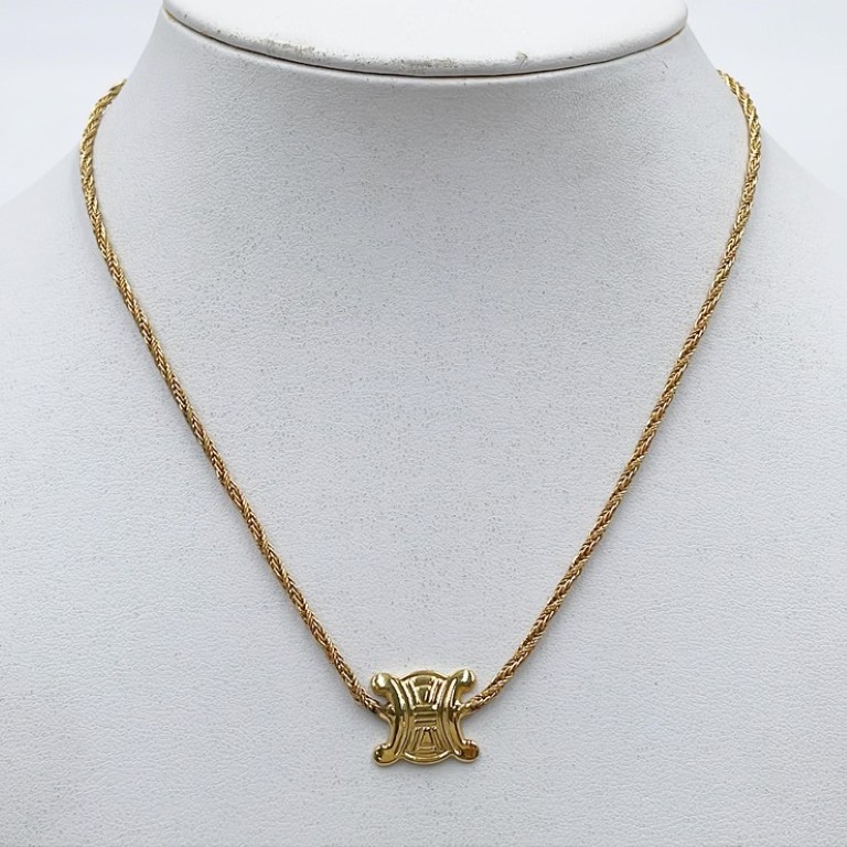 ネックレス マカダム メタル ゴールド系 ペンダント アクセサリー ジュエリー 小物 ブランド ギフト 誕生日プレゼント 女性【本物保証】