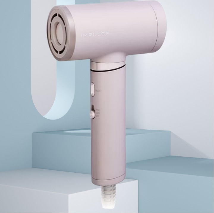 B028ヘアドライヤー ハイスピードヘアドライヤー モーター搭載 2段階風量切替 温冷自動切替モード マイナスイオン スカルプ機能 速乾 コンパクト 軽量タイプ ピンク KHD-B200/P
