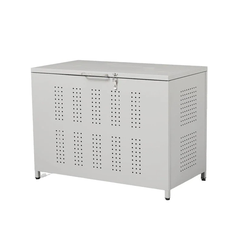 屋外ゴミ収納庫 ゴミ箱 屋外 ゴミ収集ボックス ごみ集積所 大容量 カラスよけ 野良猫対策 ゴミ荒らし防止 庭用可能 容量2104021 Grey MetalG61