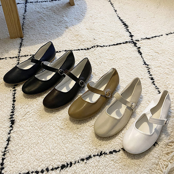 バレエシューズ パンプス カンフーシューズ フラット 白 紺色 ブラック ブラウン ココア ベージュ