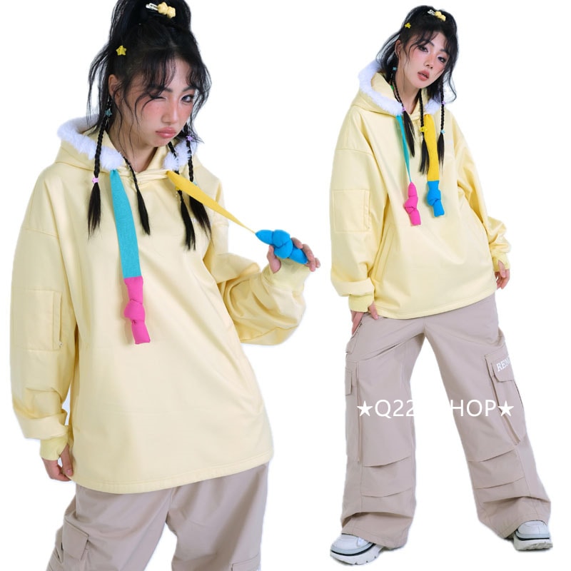 スノーボードウェア 2024 2025 単品トップス メンズ レディース スウェット ウィンタースポーツ ピンク 黄色 白 スキーウェア スノボウェア スノーウェア 韓国風 防水防風