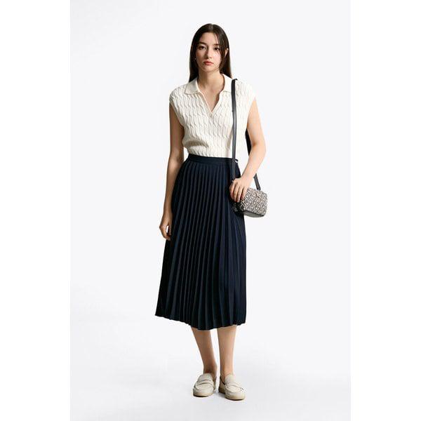T22F6WSC041WT1 プリーツミディスカート