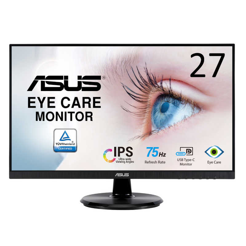 ASUS エイスース　PCモニター Eye Care ブラック [27型 /フルHD(1920×1080) /ワイド]　VA27DCP
