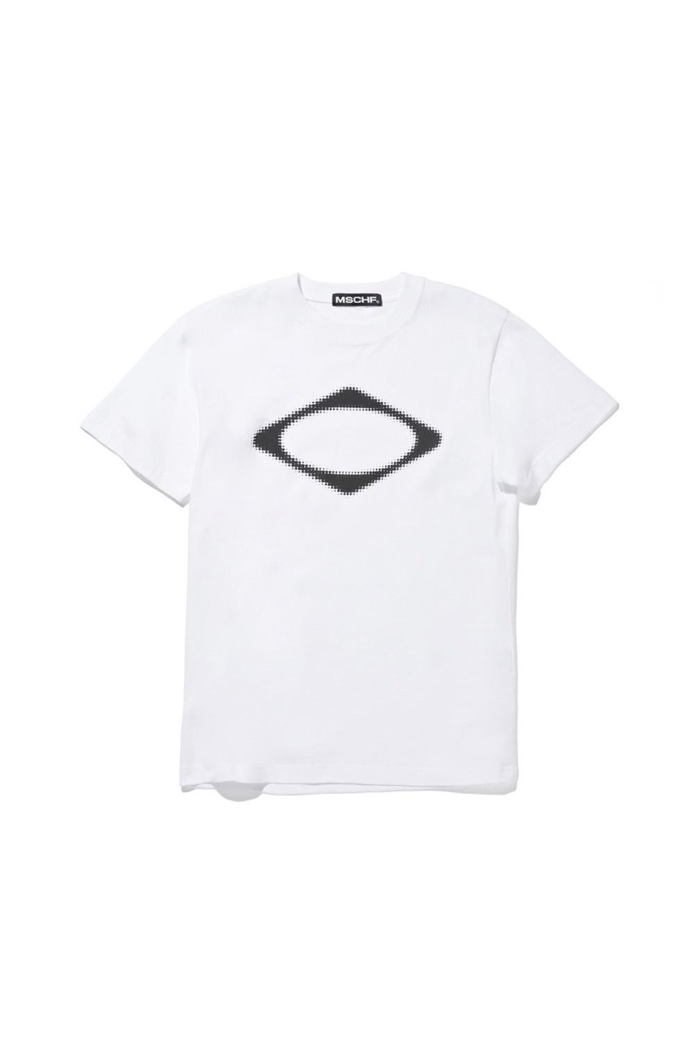 【MISCHIEF】 RHOMBUS BLUR T-SHIRTS BASIC : WHITE