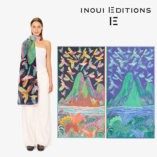 INOUI EDITIONS イヌイエディションズ コットン シルク ストール REVERIE スカーフ COTTON inouitoosh イヌイトゥーシュ 春夏 2025SS プレゼント ギフト