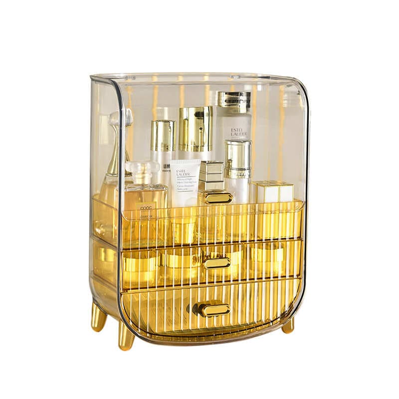 軽量 デザイン化粧品収納ボックス 化粧台 デスク用 引き出し付き 口紅 スキンケア用品整理に最適 おしゃれなコスメボックス