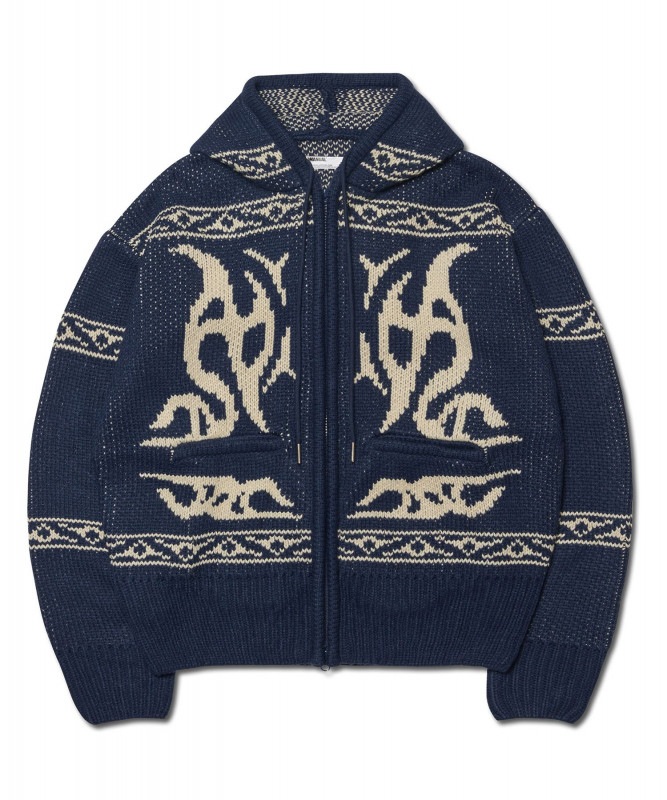 COWICHAN HOODED ZIP-UP - NAVY