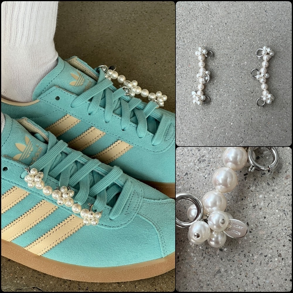 【Monday Edition】PEARL PULL BOW SHOELACE CHARMS(SET)