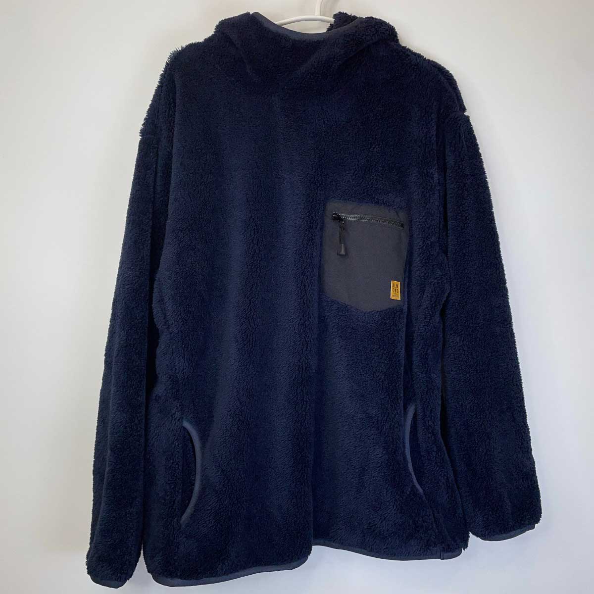 【中古・未使用品】Almond Surfboards & Design マイクロ フリース フーディ L ネイビー IV2158 メンズ アーモンドサーフボード パーカー