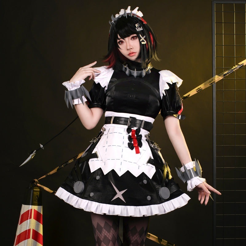 Zenless Zone Zero,Ellen Joe ,女性のためのメイドテール付きコスプレ衣装,ゼンレスゾーン,エレンジョー,メイドドレス,ビクトリアハウス,ハロウィーンパーティー,新しいエリド