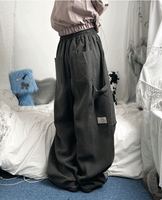 pigment patch wide pants (UNISEX)