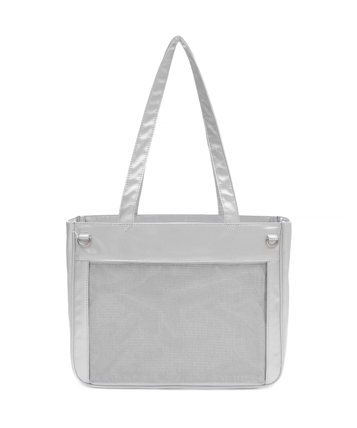 [ウィゴー] 痛バッグ 痛バ 【Sサイズ】 ときめき サテン トートバッグ デコバッグ カスタム 鞄 推し活 推し活グッズ 推し活バッグ レディース F シルバー