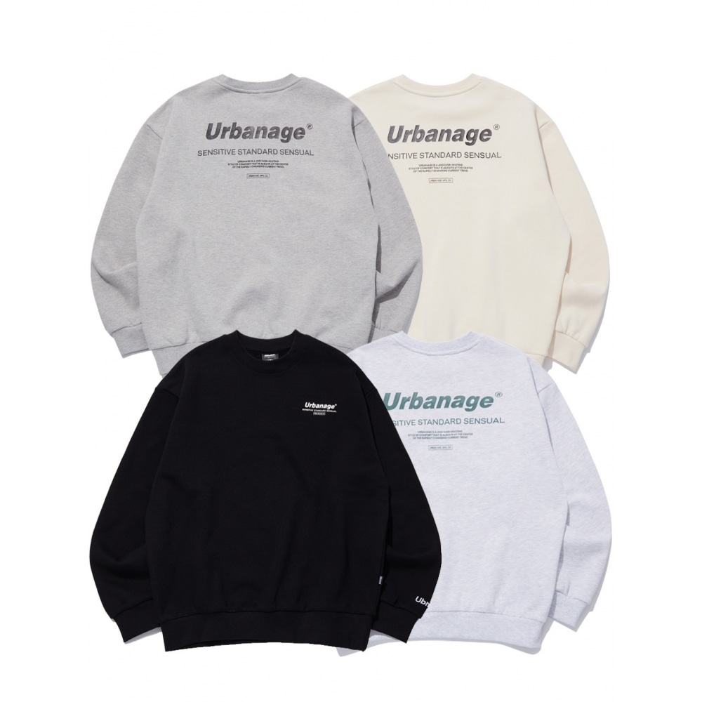 URBANAGEカラーセンシュアルオーバー起毛マンツーマン（4 Colors）