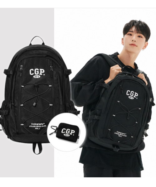 さらに100円引き◆CODEGRAPHY◆CGP arch logo backpack MUSINSA | Codegraphy CGP Arch Logo Backpack (M)_Black