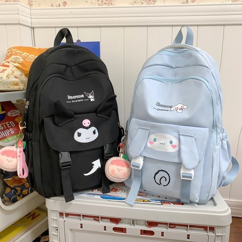 新型サンリオかばん女子insかわいいアニメプリントランドセル大容量中学高校の学生バックパック女子