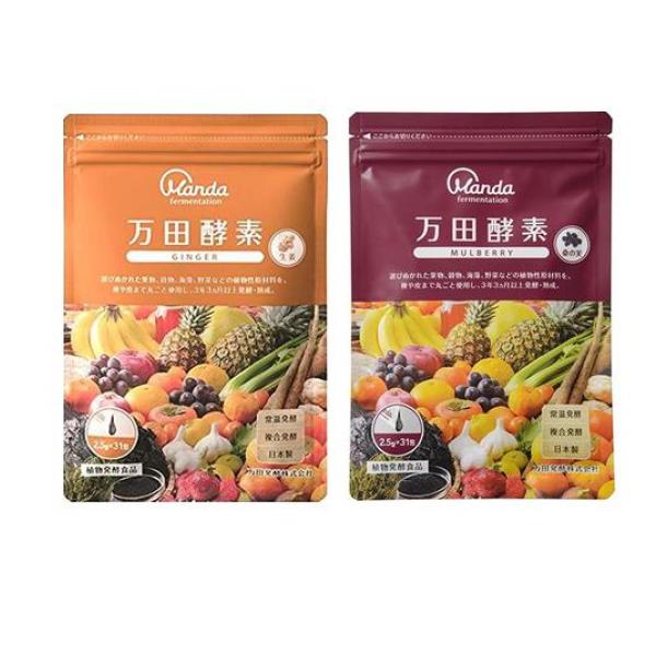 万田酵素 GINGER(ジンジャー)&MULBERRY(マルベリー) ペースト(分包)タイプ 2.5g× 31包