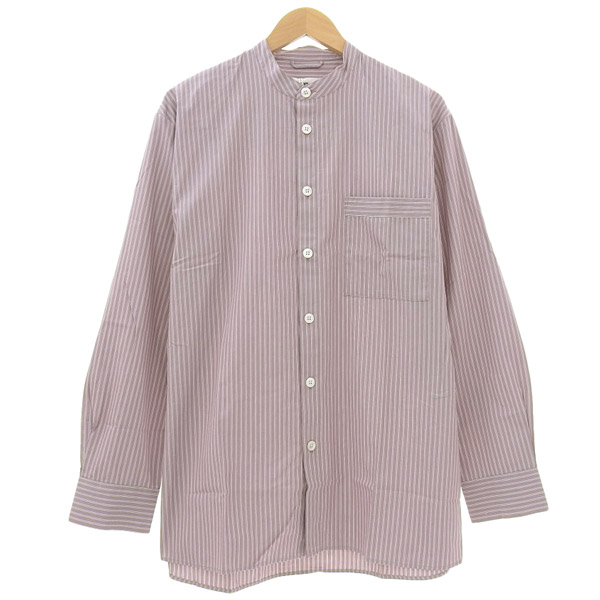 BIRKENSTOCK バンドカラー 長袖シャツ スリープウェア モーブ