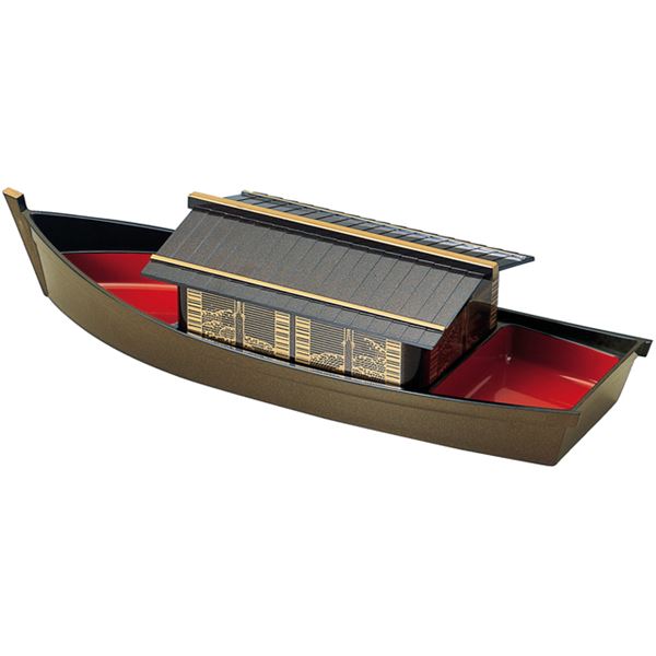 源氏やかた舟/和食器 (梨地 やかた仕切付 A) 461×151×104mm 日本製 (和食 レストラン 居酒屋 店舗 お店)