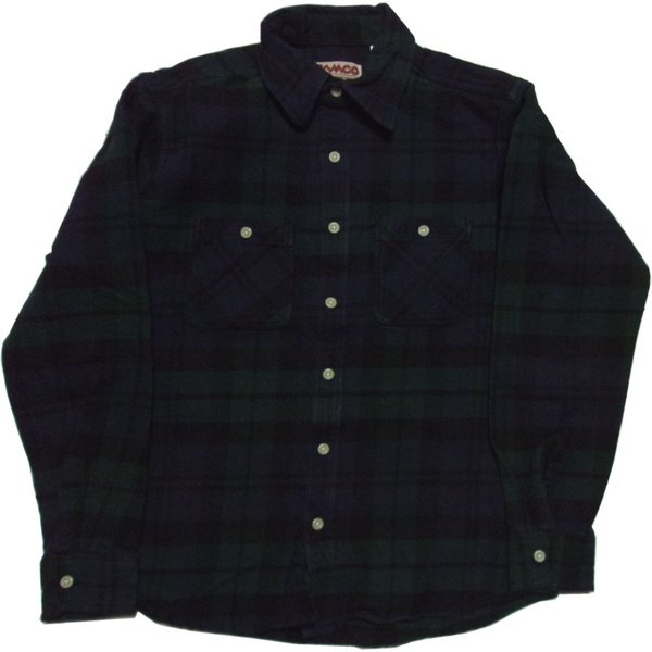 ヘビーコットン チェック 長袖 フランネルシャツ ブラックウォッチ CAMCO CC2-014 9,029円