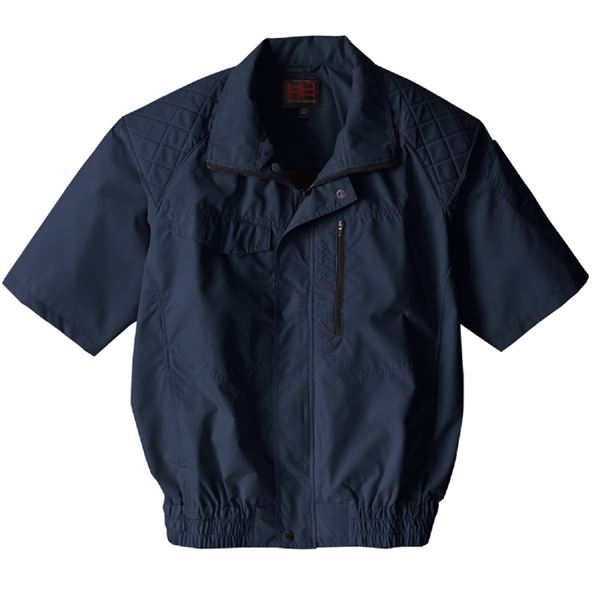 鳳皇 V5577 フルハーネス対応冷感半袖ブルゾン ネイビー 服のみ サイズ3L