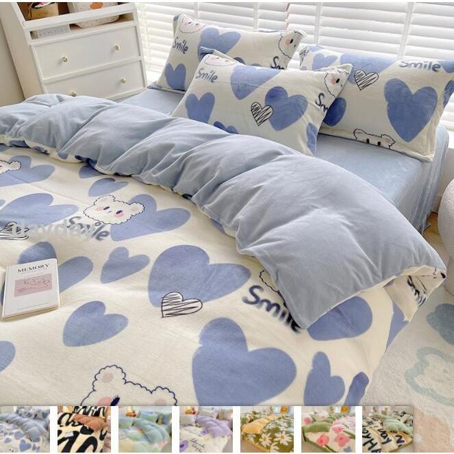 布団カバー ボックスシーツ おしゃれ 掛け布団カバー 暖かい 洗える フリース 冬用 掛布団 もこもこ かわいい ふわふわ セット