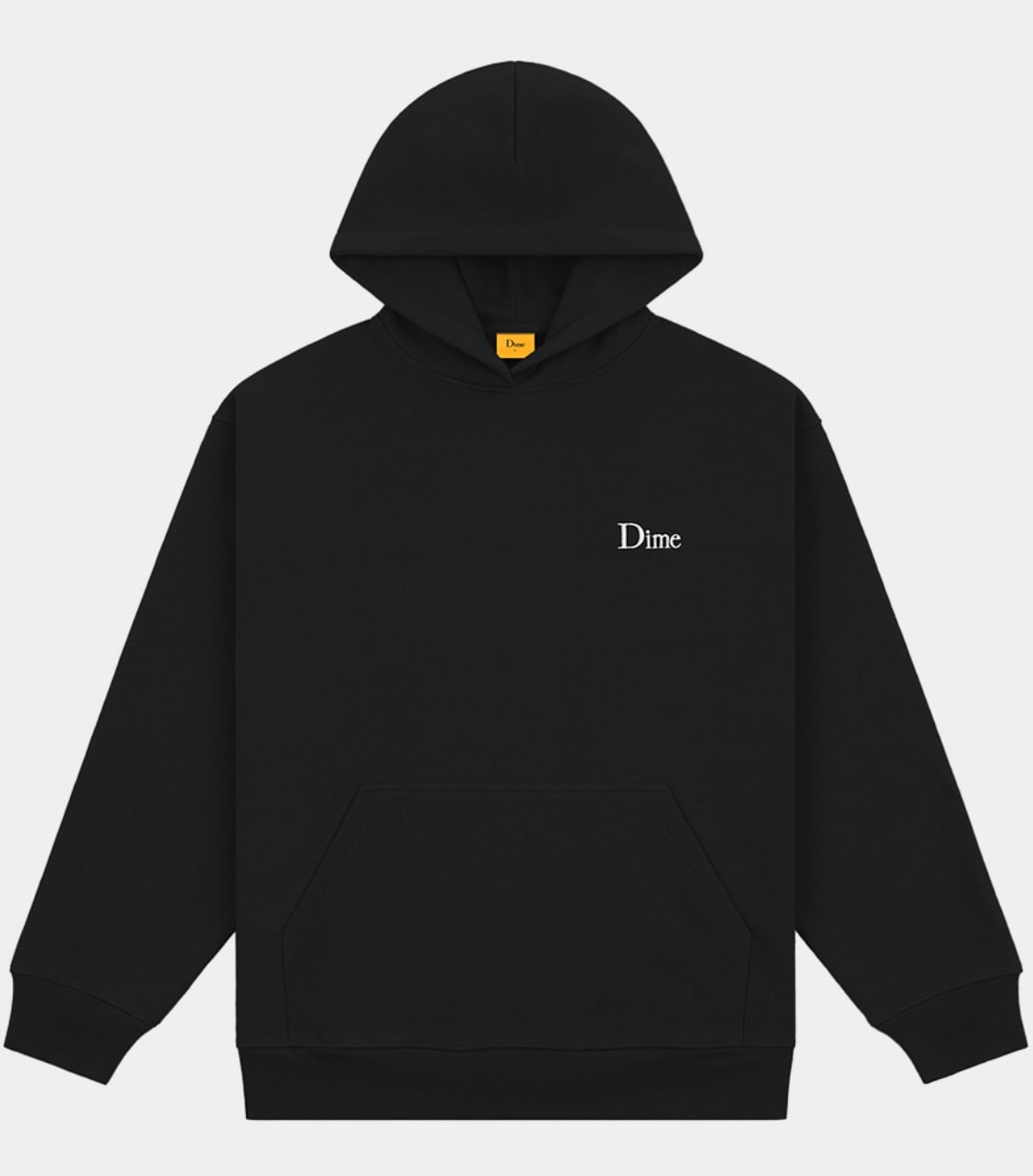 DIME】 CLASSIC SMALL LOGO HOODIE : BLACK フード付き