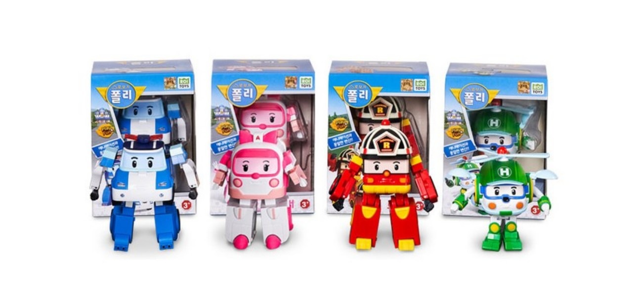 ロボカーポリー 変身ロボット 4インチ ポリエンバロイヘリ 4種セット