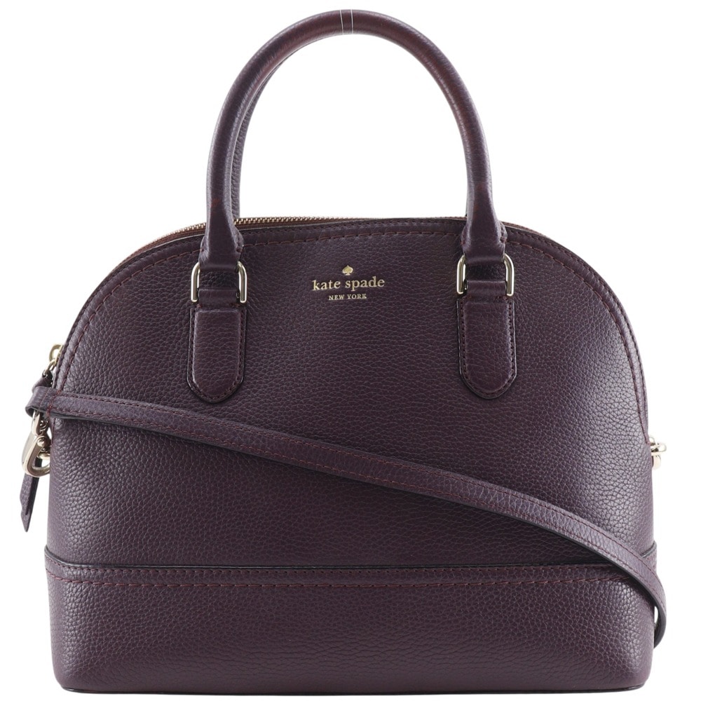 2WAYショルダー ハンドバッグ レザー 紫 レディース 中古品