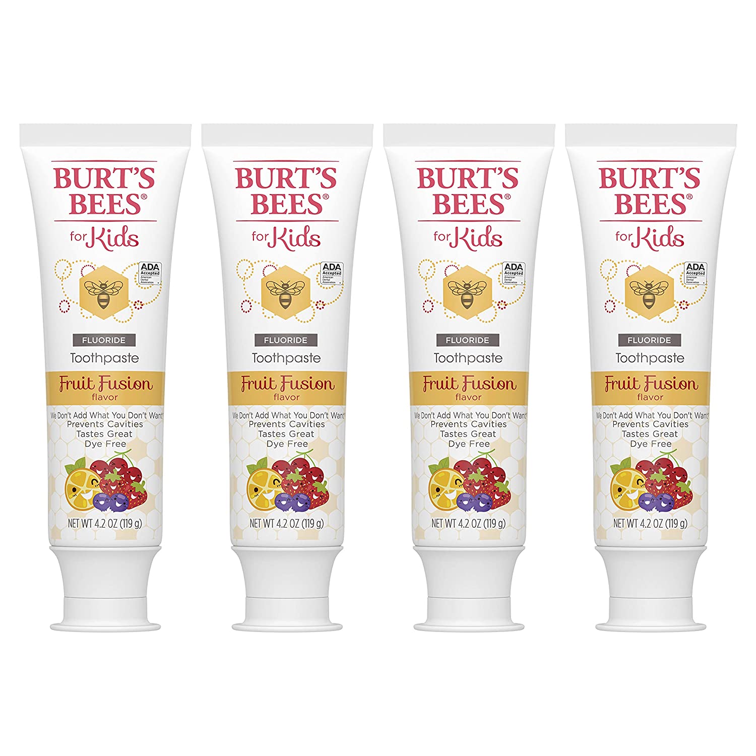 [アメリカ無料直送] [プレミアム商品][満足度上位]Burts Bees 子ども用フッ素歯磨き粉フ