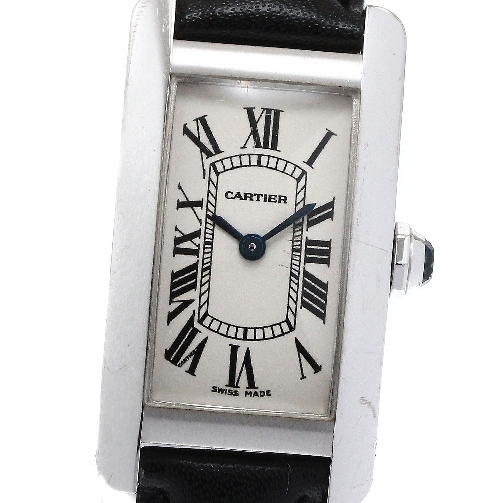 カルティエ CARTIER W2601956 タンクアメリカン SM K18WG クォーツ レディース _875545【中古】