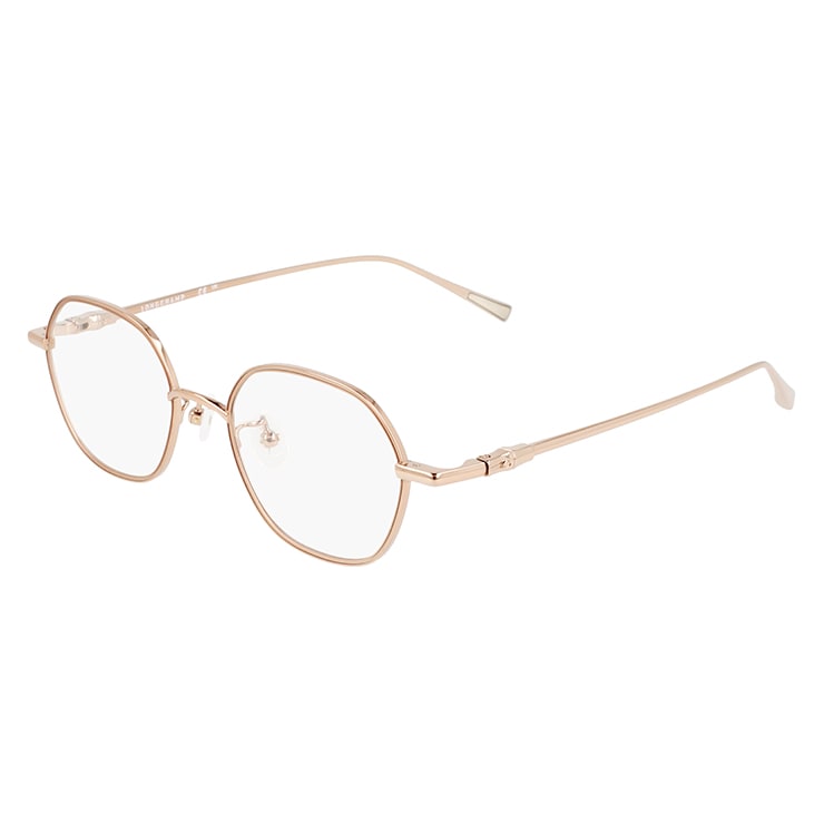 レディース メガネ lo2534lbj-265 ジャパンフィットモデル FEMALE TITANIUM 眼鏡 女性用 かわいい おしゃれ 軽量 オクタゴン 型 多角形 ピンク ベージュ