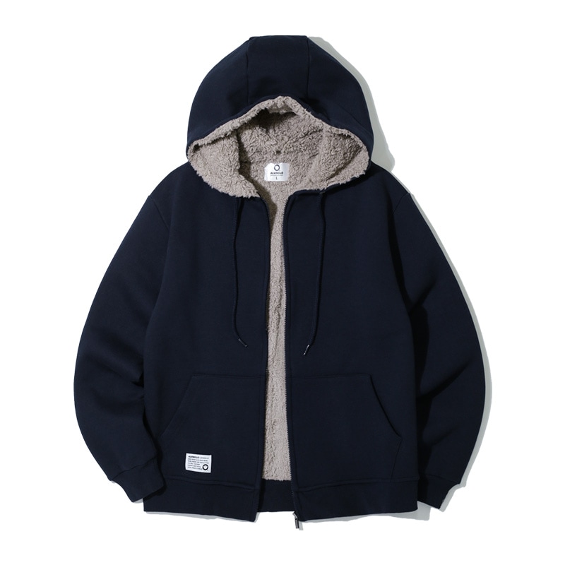 無地 ウール フード ジップアップ AZH555 (7COLOR) 韓国 ゆうめいブランド