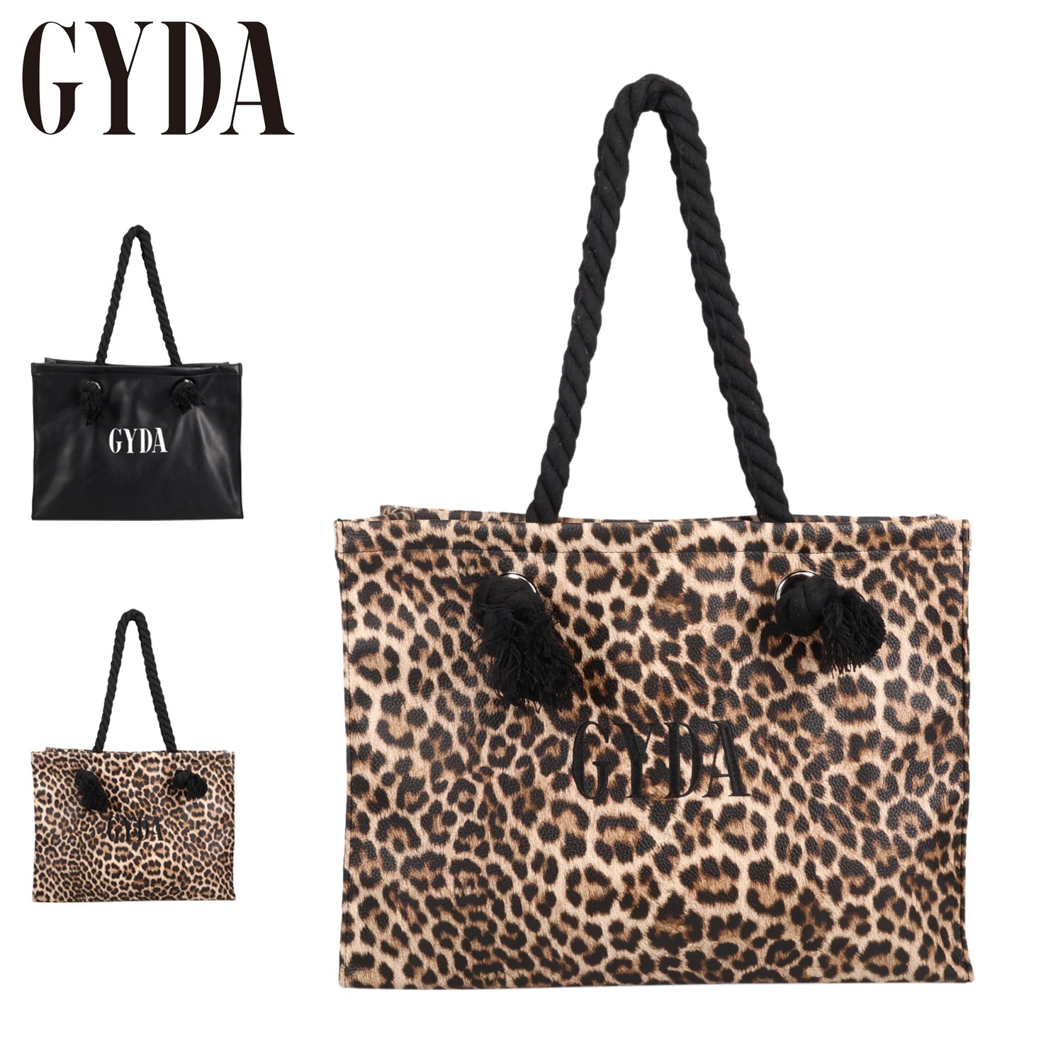 トートバッグ レディース A4サイズ対応 FAKE LEATHER ブラック マルチカラー 黒 GY-B192