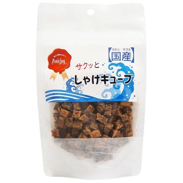 （まとめ買い）エースプロダクツ PetitJoy サクッとしゃけキューブ 38g 犬用おやつ [x7]