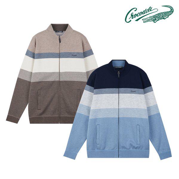 ストライプ起毛ニットカーディガン CDAA8KW4382