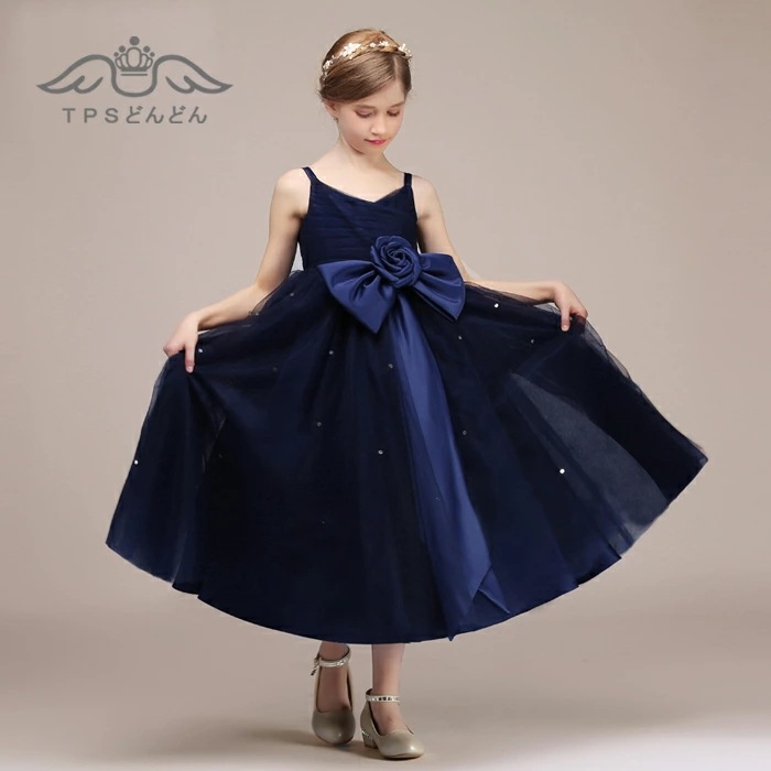 【在庫処分】【高級豪華ドレス】子供ドレス 発表会 子供ドレス ピアノ発表会 ジュニア ロング ドレス 演奏会 結婚式 キッズ ワンピース ドレス コンクール コンサート 七五三 高級 きなリボン