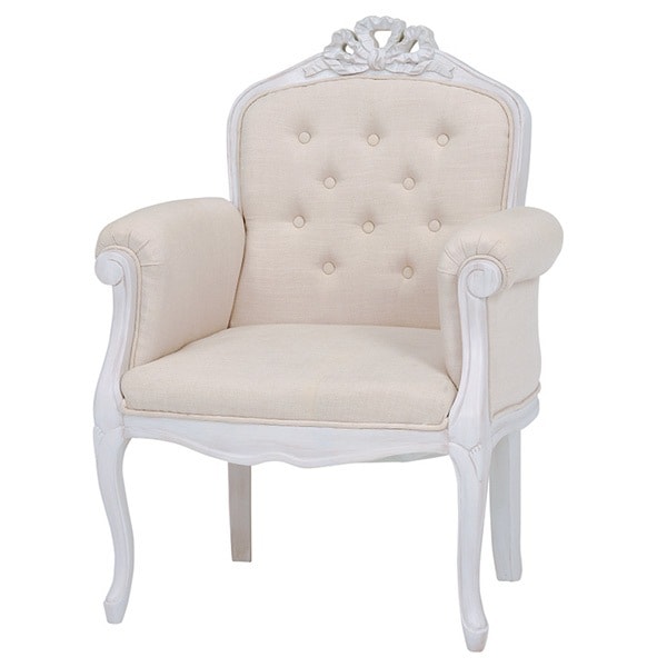 チェア シングルソファ 姫系 ロマンチック HAMPTON 幅71cm 白家具 猫脚 クラシック アンティーク 1Pソファ 一人掛けソファ 椅子 いす イス 完成品 天然木 木製 パイン材